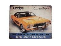 Enseigne Dodge en métal Challenger